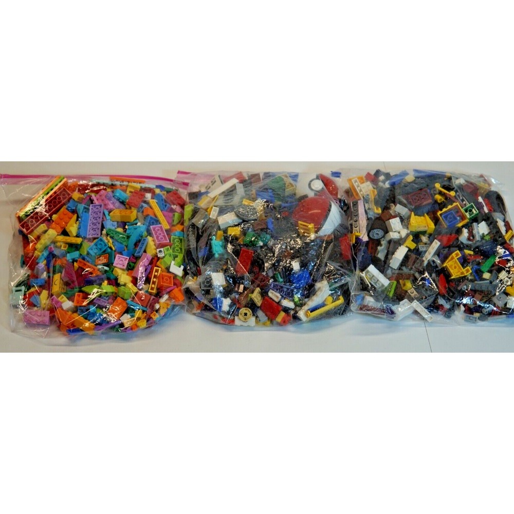 LEGO 3.6 lb Pound Mixed Bulk Building Brick Lot Random Blocks Color Pieces Parts - Picture 3 of 3